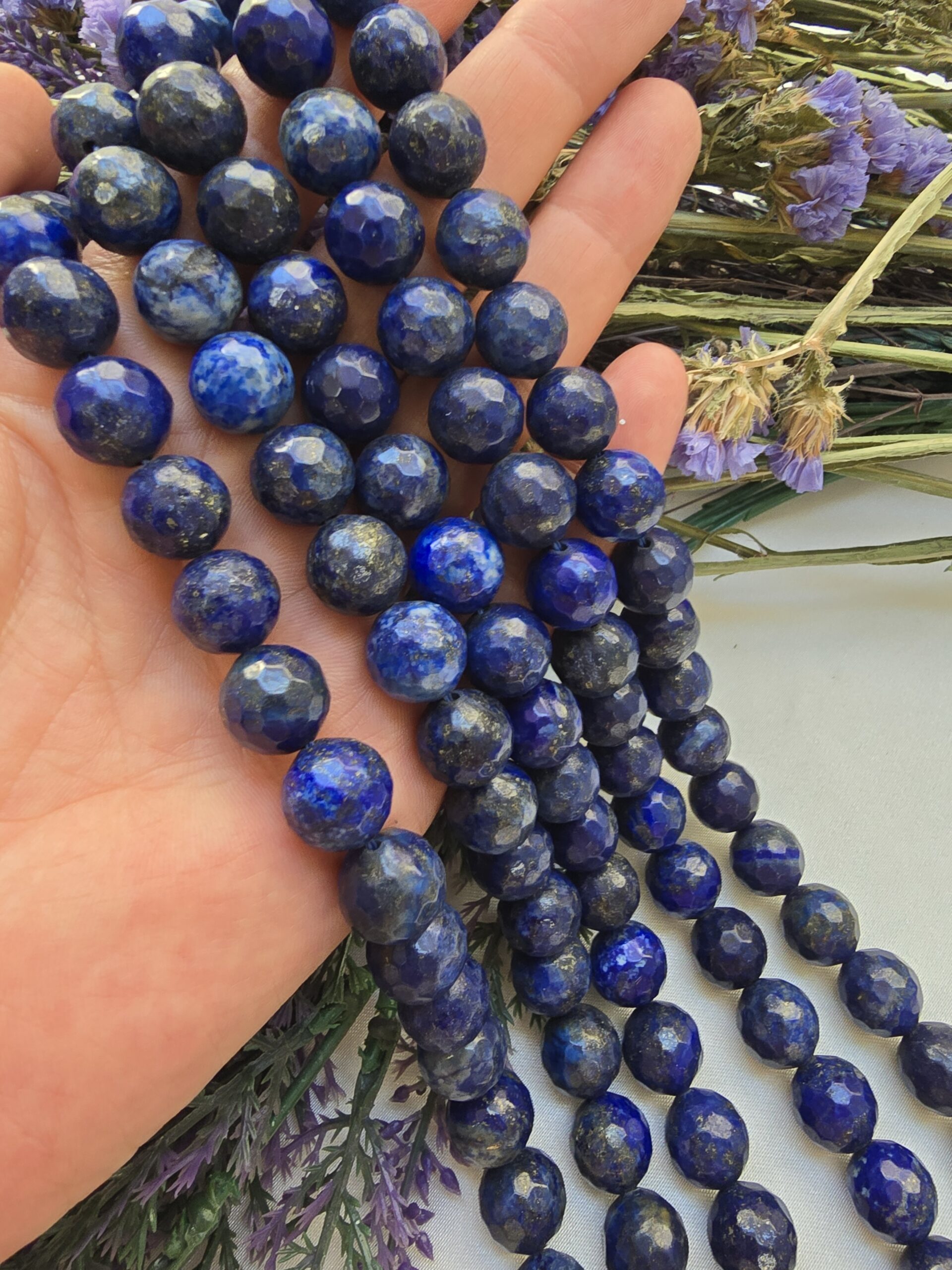 12 MM Faset Kesimli Lapis Lazuli Taşı