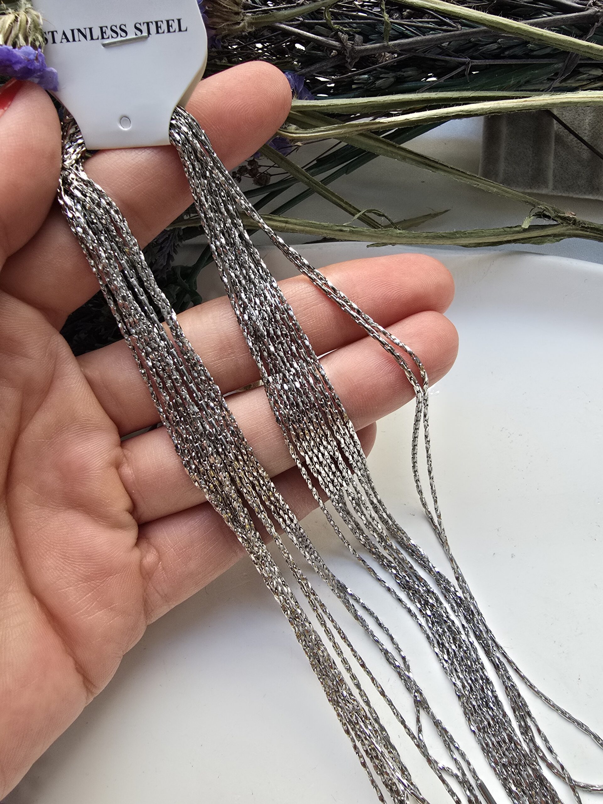 1 MM Burma Model Hazır Klipsli Çelik Takı Zinciri