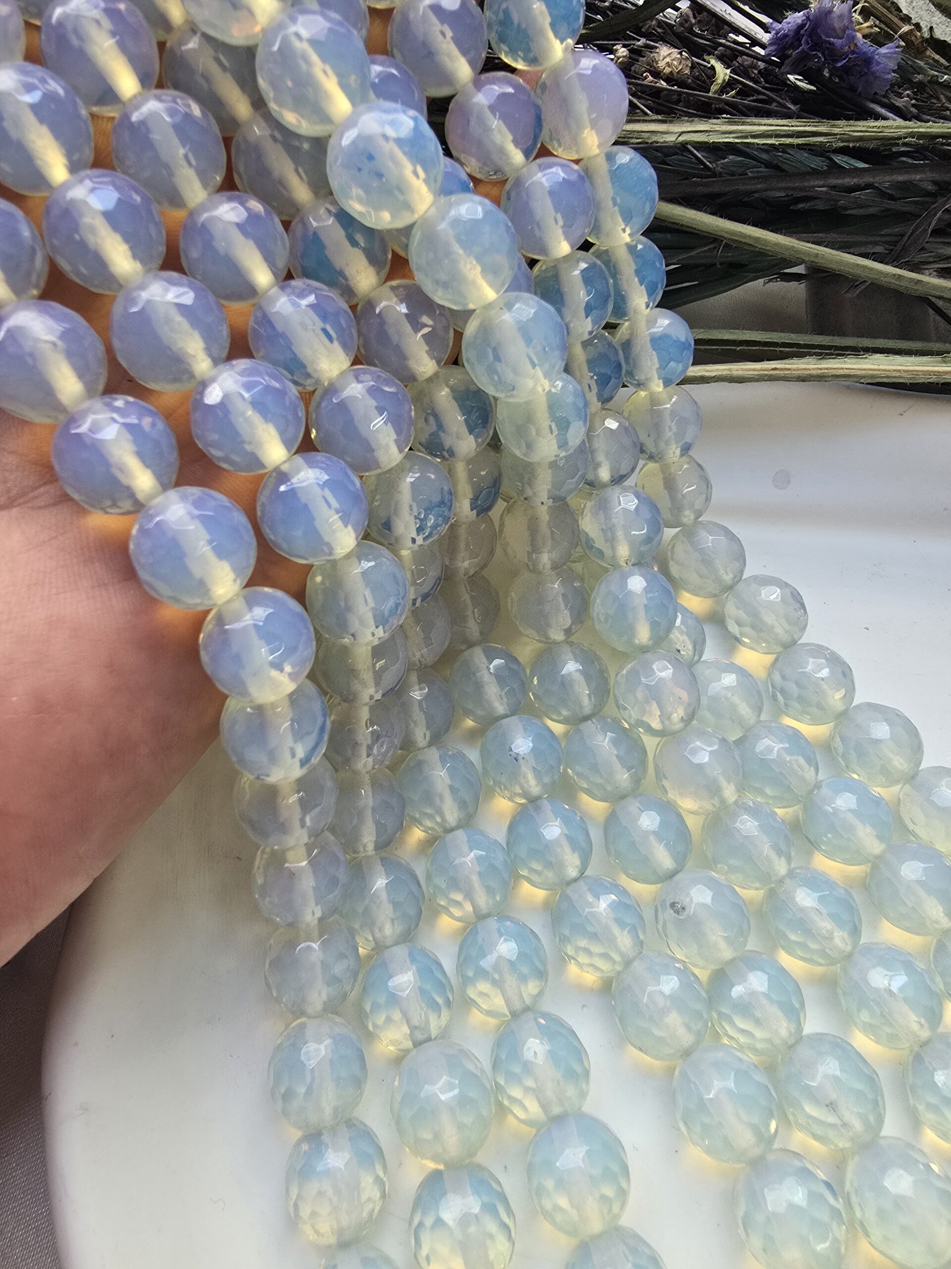 12 MM Faset Kesim Küre Opal Taşı - Görsel 2