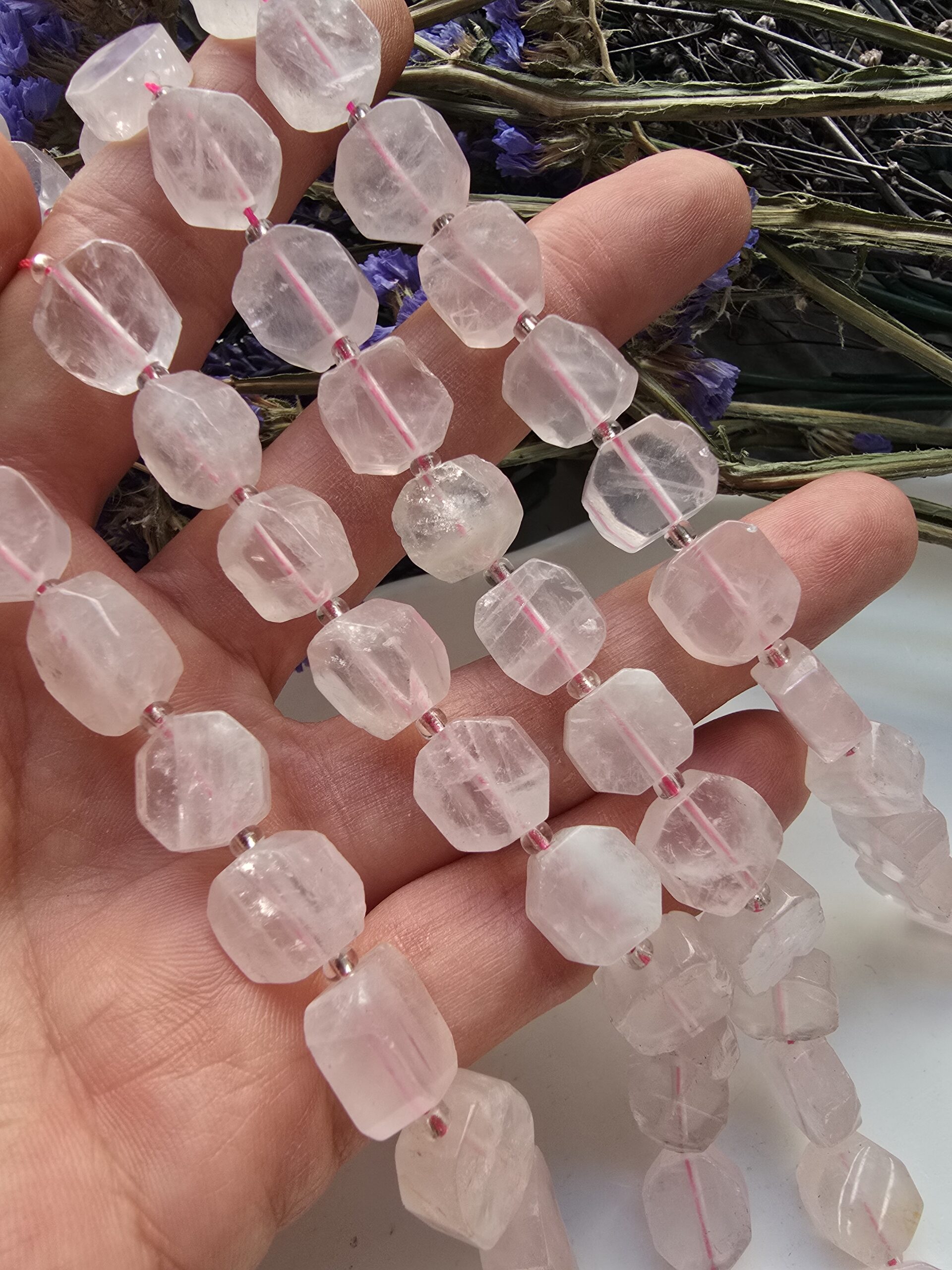 12 MM Petek Pembe Kuvars Taşı