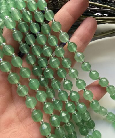 7 MM Çokgen Kesim Aventurin Doğal Taş Dizi Çeşitleri