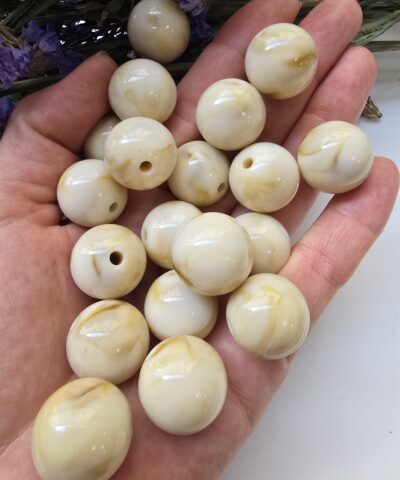 20 MM Küre Kemik Renkli Akrilik Bileklik ve Kolye Boncukları