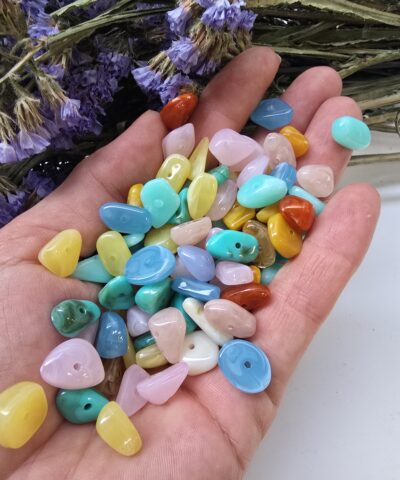 10-12 MM Kırık Jelibon Renkli Akrilik Bileklik ve Kolye Boncukları