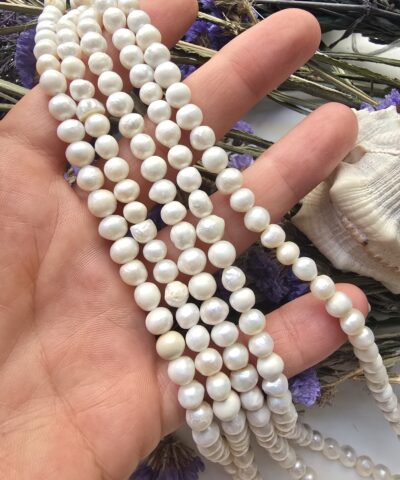 7 MM Oval Tatlı Su Barok Doğal İnci