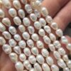 6x8 MM Beyaz Arpa Doğal Barok İnci - Görsel 3