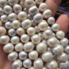 8 MM Oval Doğal Beyaz Barok İnci