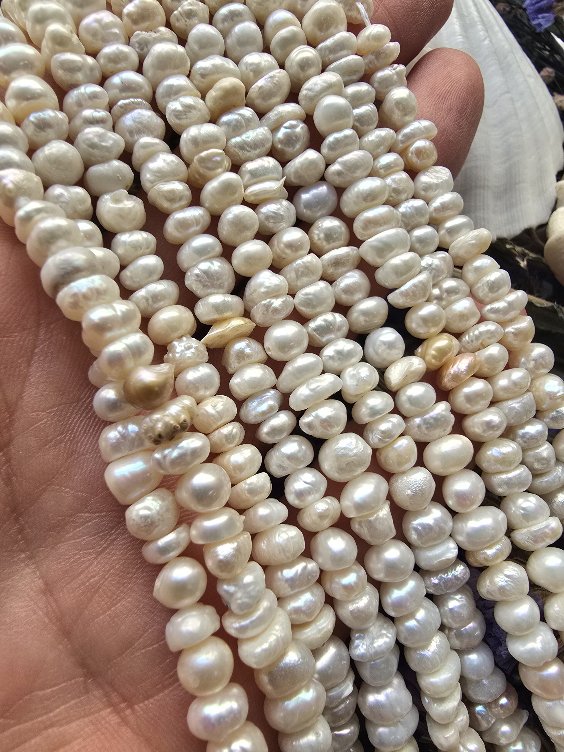 6 MM Oval Tatlı Su Barok Doğal İnci