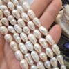 7x10 MM Arpa Beyaz Barok İnci - Görsel 3
