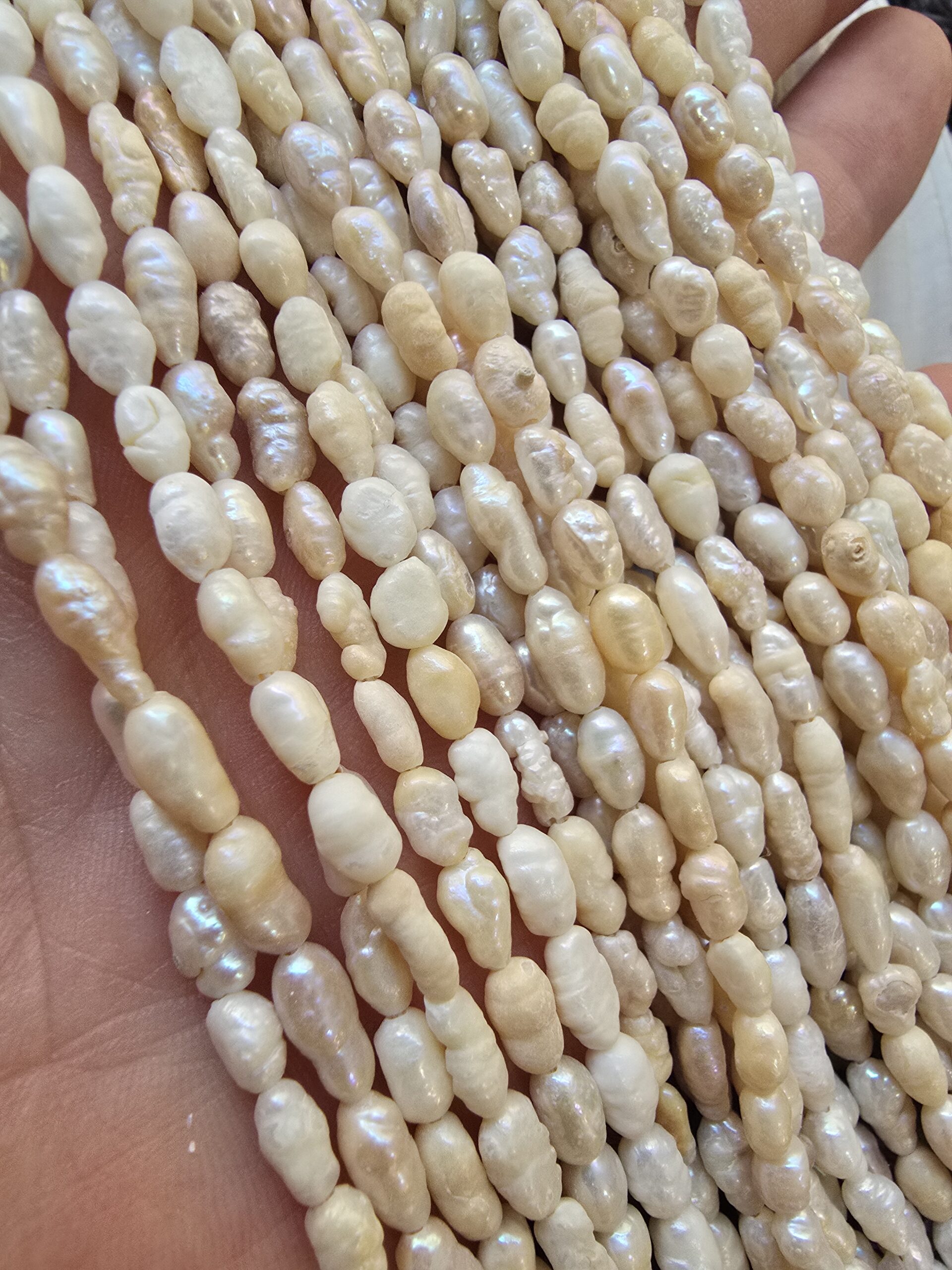 Ham Renkli Mini Amorf Arpa Tatlı Su Doğal İncisi - Görsel 2