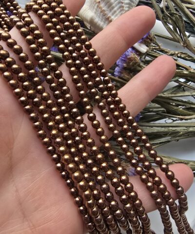 4 MM Bakır Renkli Küre Hematit Taşı