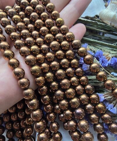 8 MM Bakır Renkli Küre Hematit Taşı