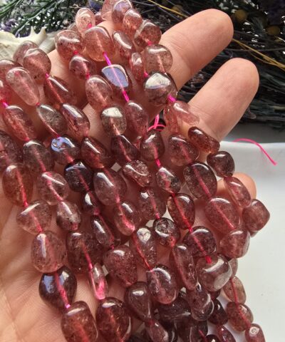 6-8 MM Amorf Doğal Çilek Kuvars Taşı - Görsel 3