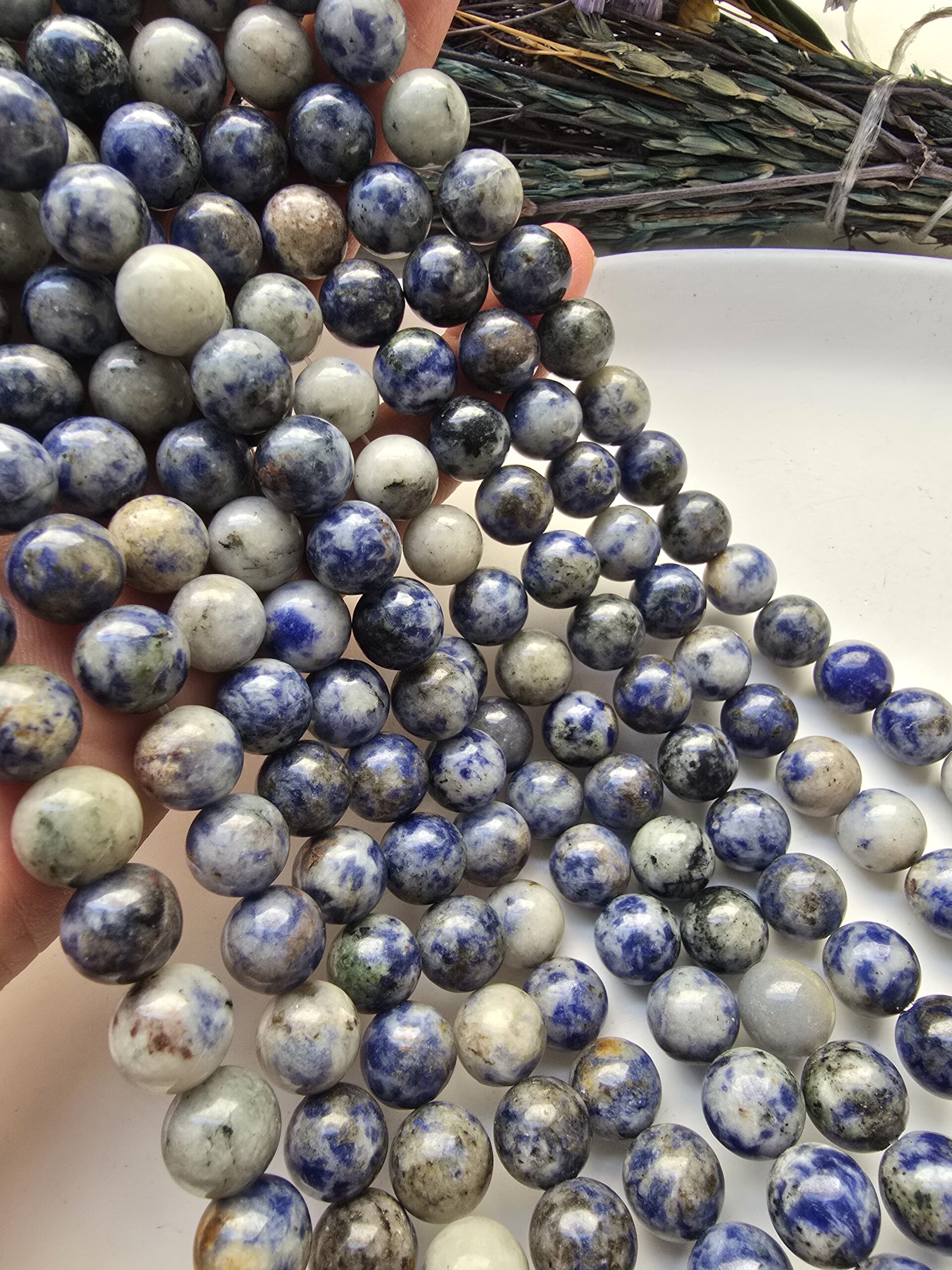 10 MM Küre Sodalit Renkli Ceyt Taşı