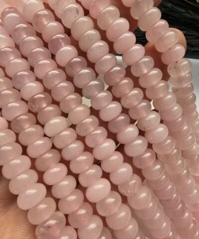 8x5 MM Rondela Pembe Kuvars Taşı