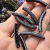 30 MM Beyaz Taşlı Siyah Kasalı Eğik Silindir - Görsel 2