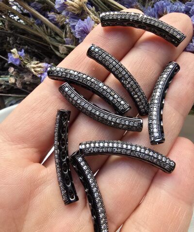 30 MM Siyah Taşlı Siyah Kasalı Eğik Silindir