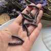30 MM Beyaz Taşlı Siyah Kasalı Eğik Silindir