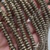 6x3 MM Soft Gold Rondela Fasetli Hematit Doğal Taş - Görsel 3