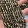 6x3 MM Soft Gold Rondela Fasetli Hematit Doğal Taş