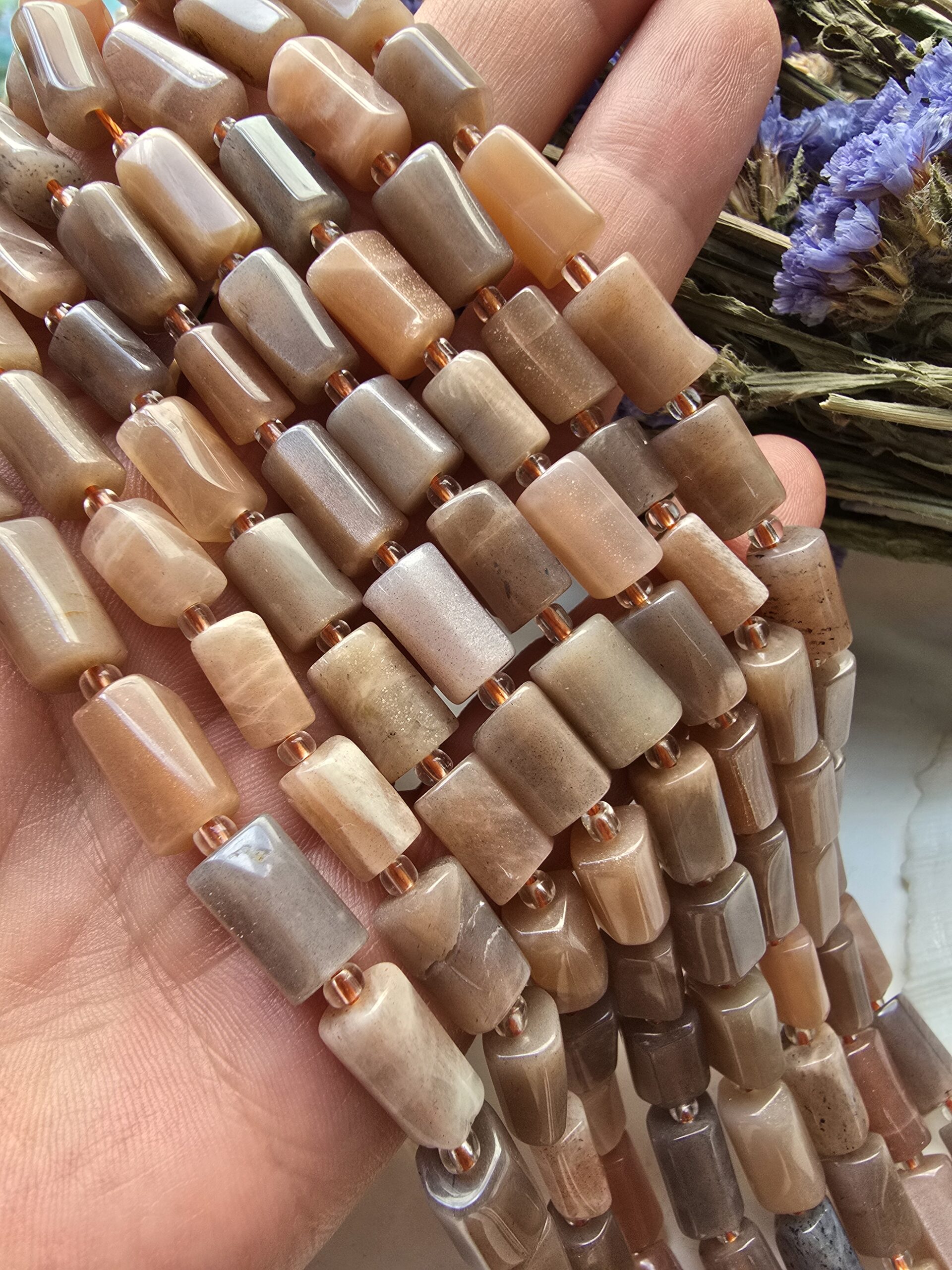 7x10 MM AAA Silindir Doğal Güneş Taşı - Görsel 3