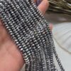 6x3 MM Gümüş Rondela Fasetli Hematit Doğal Taş - Görsel 2