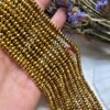 6x3 MM Gold Rondela Fasetli Hematit Doğal Taş