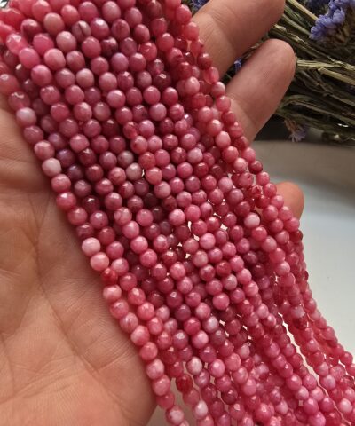 4 MM Faset Ceyt Gül Kuvars Taşı