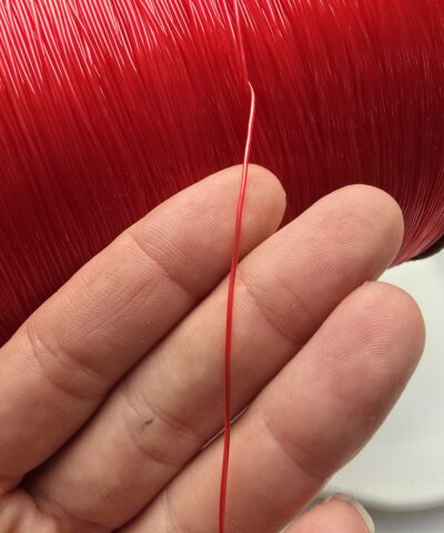 0.8 MM Kırmızı Esnek Lastikli Misina 1 Metre