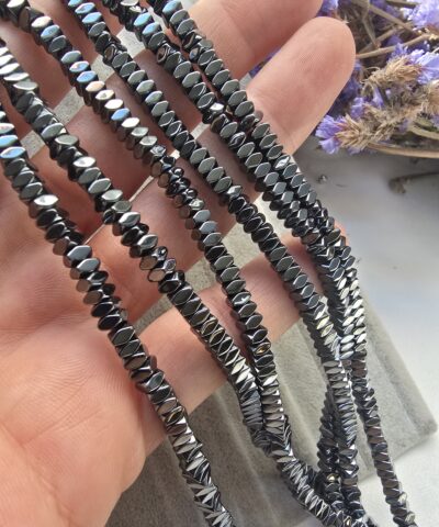4x2 MM Füme Faset Kesim Kare Hematit Taşı