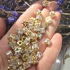 7x6 MM Beyaz Baget Taşlı Altın Kaplama Silindir - Görsel 3