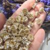 10x4 MM Beyaz Baget Taşlı Altın Kaplama Silindir - Görsel 5