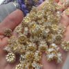 10x4 MM Beyaz Baget Taşlı Altın Kaplama Silindir - Görsel 4