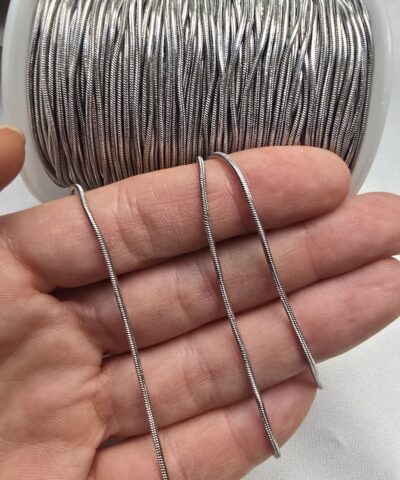 1 MM Gümüş Kaplama Yılan Model Çelik Takı Zinciri