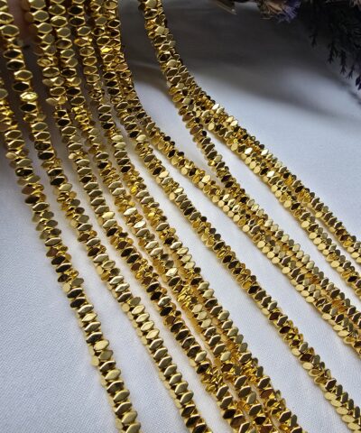 Alternative view of 4x2 MM Parlak Gold Faset Kesim Kare Hematit Taşı