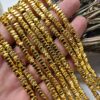 4x2 MM Parlak Gold Faset Kesim Kare Hematit Taşı - Görsel 3