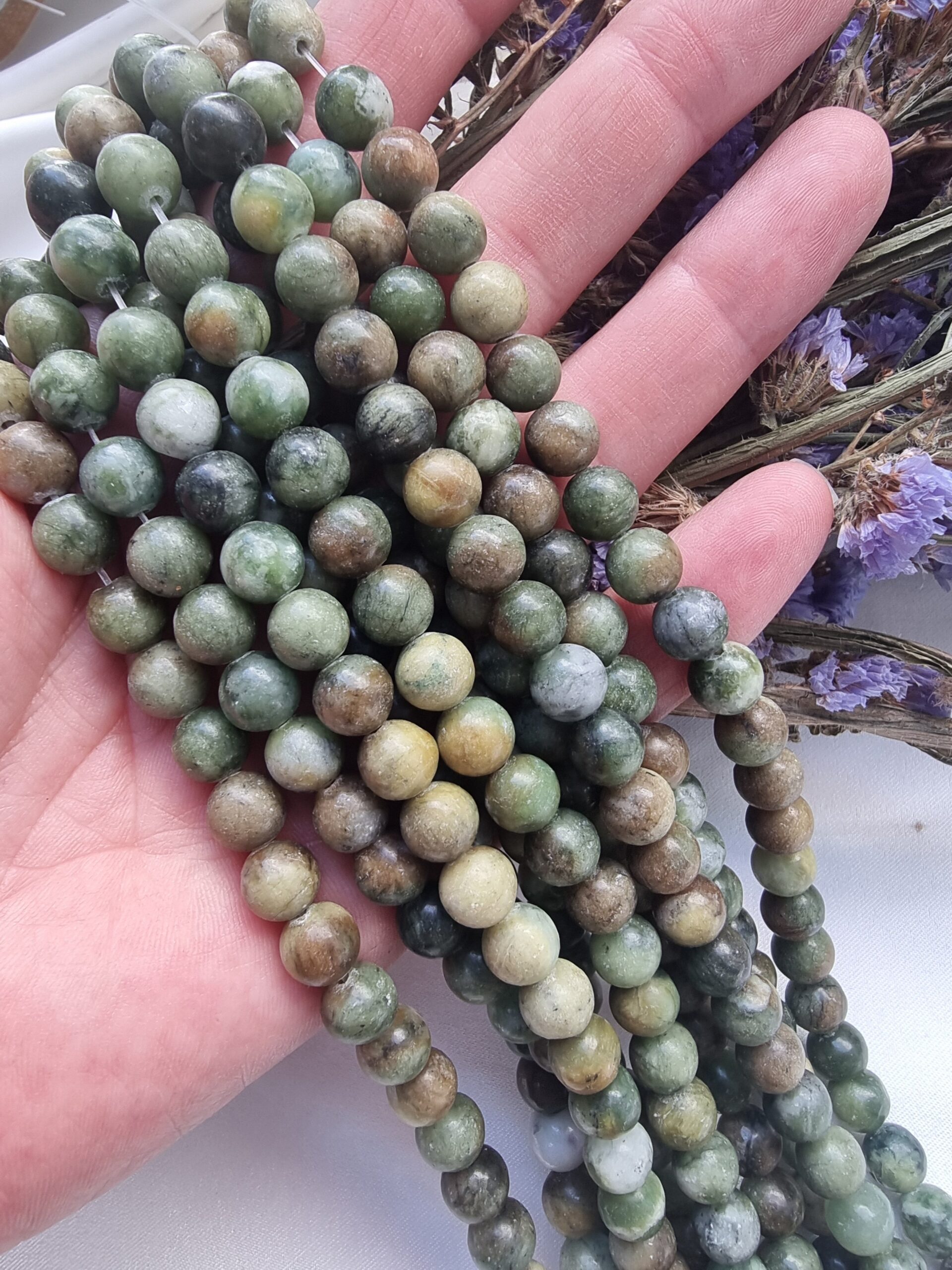 8 MM Yeşim Küre Ceyt Doğal Taşı