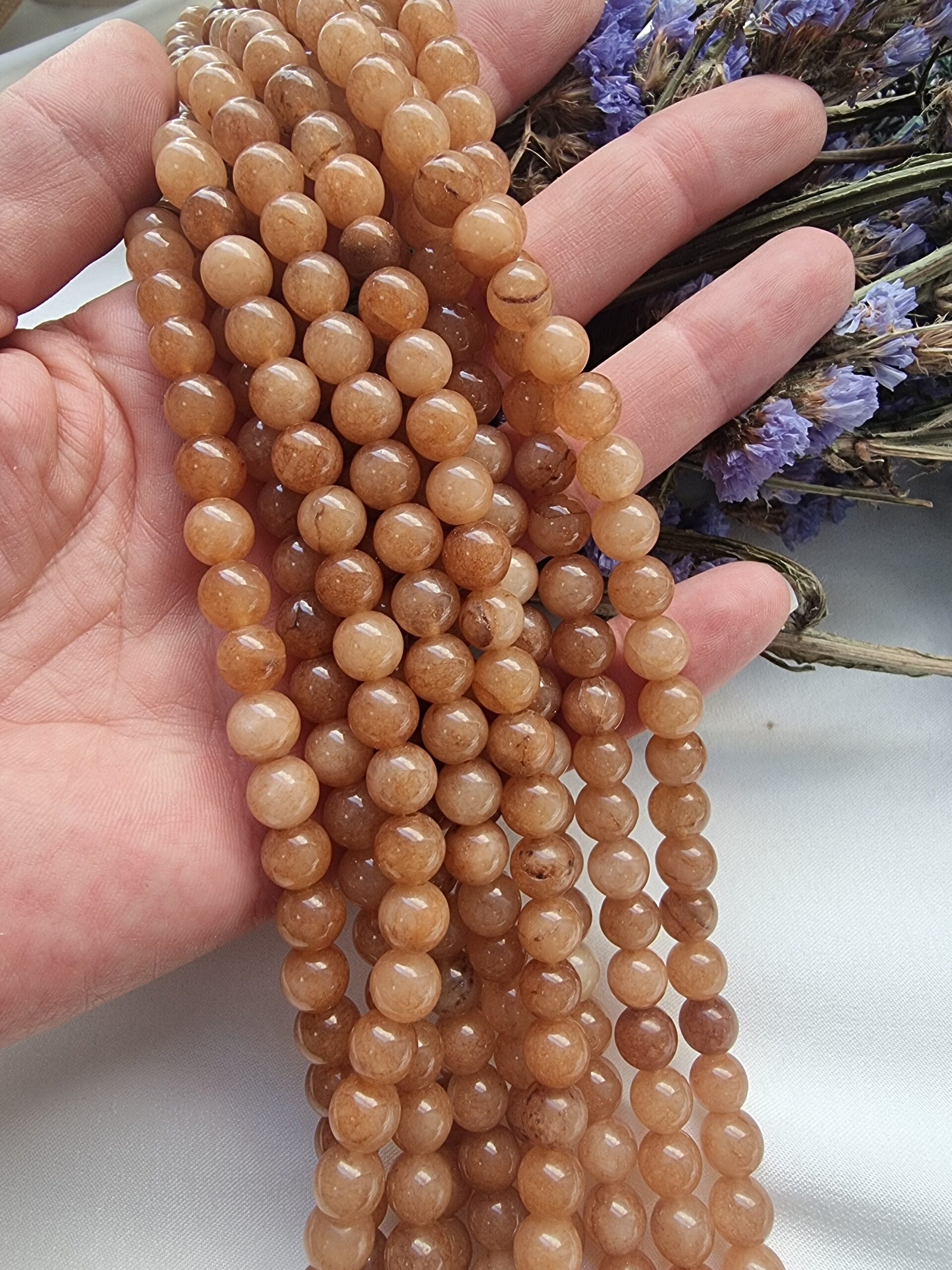 8 MM Güneş Küre Ceyt Doğal Taş