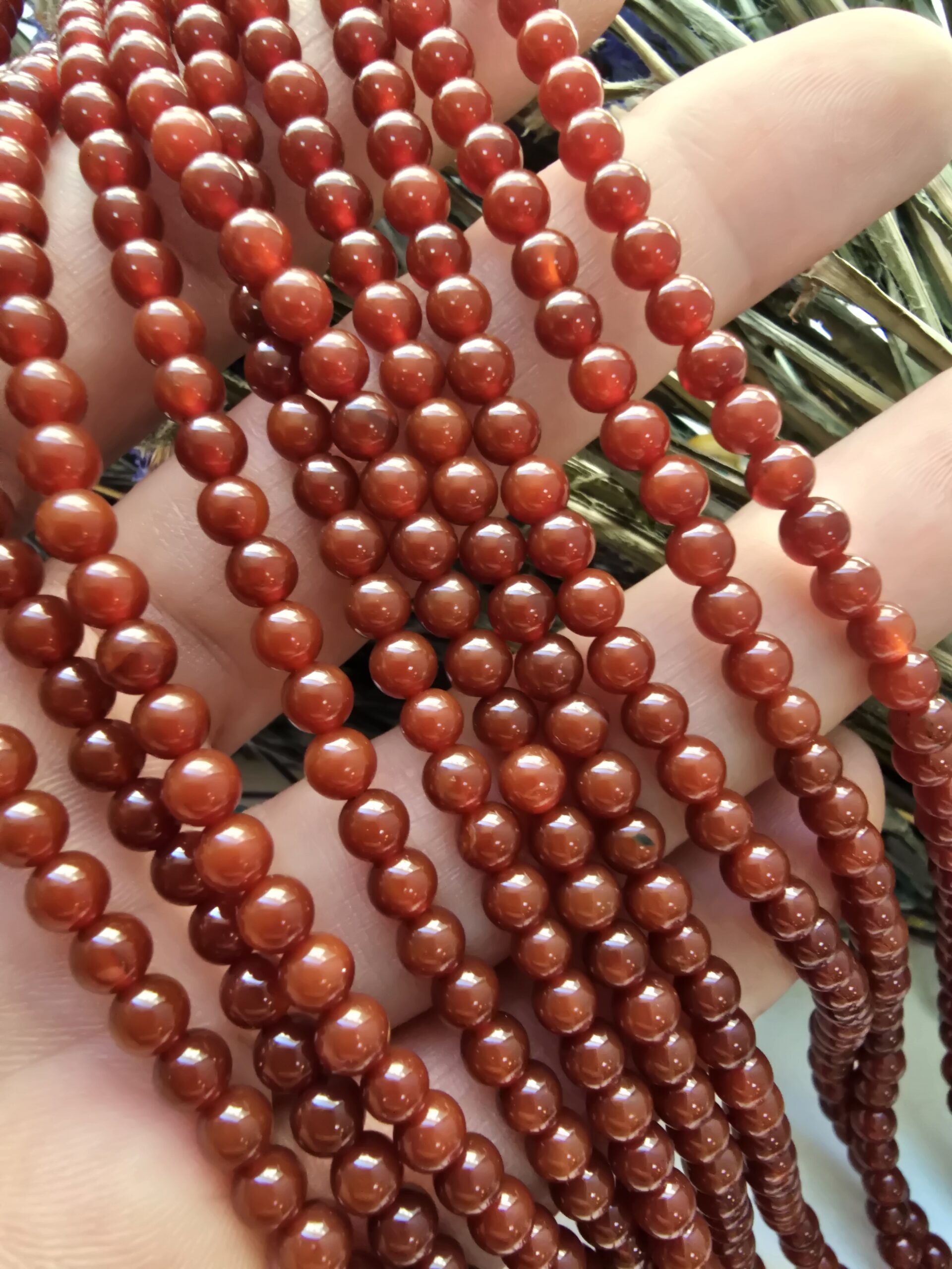 4 MM Küre Koyu Karnelyan Akik Taşı