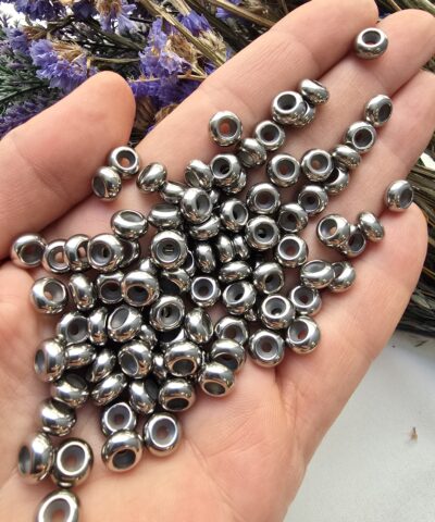 8 MM Gümüş Çelik Silikonlu Stoper