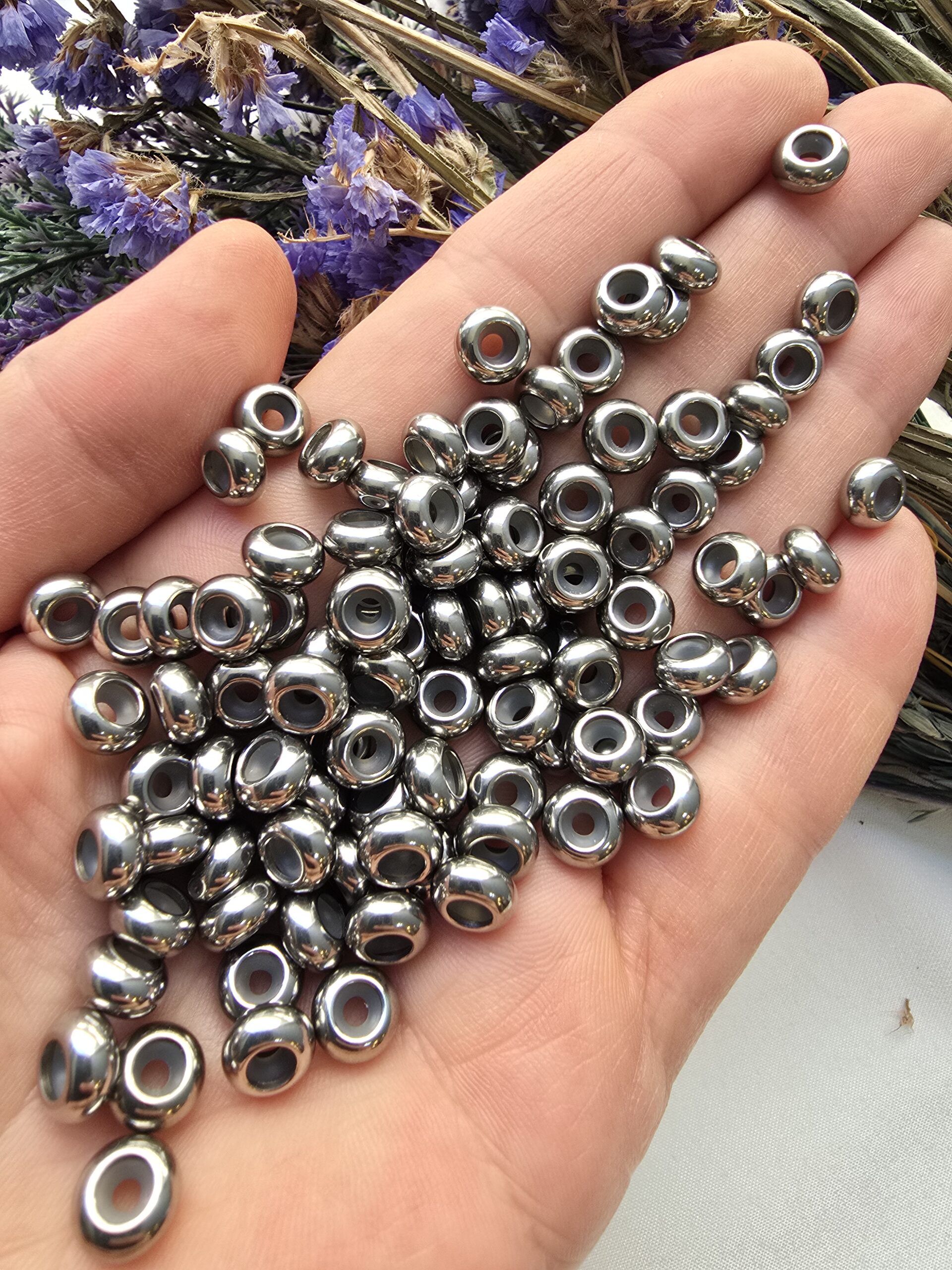 8 MM Gümüş Çelik Silikonlu Stoper