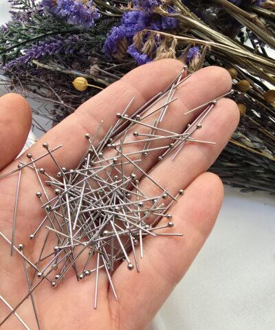 30 MM Top Başlı Gümüş Renkli Çelik Takı Civisi