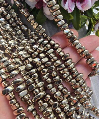 Alternative view of 6-7 MM Amorf Şekilli Soft Gold Hematit Doğal Taş