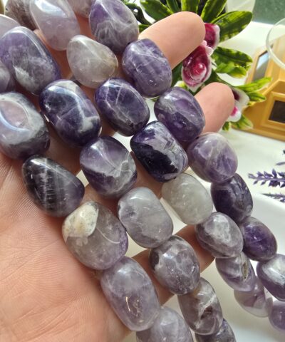 10x18 MM Oval Tambur Ametist Taşı
