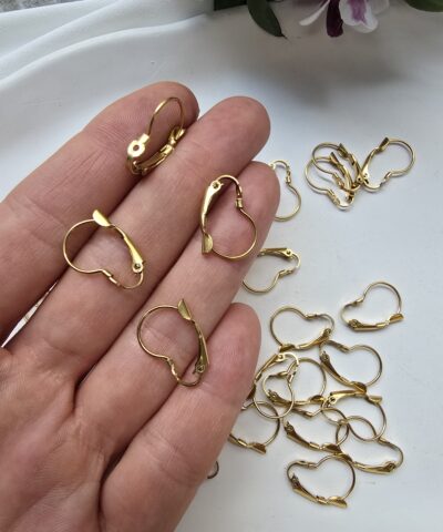 16 MM Açılır Altın Kaplama Çelik Küpe Kancası