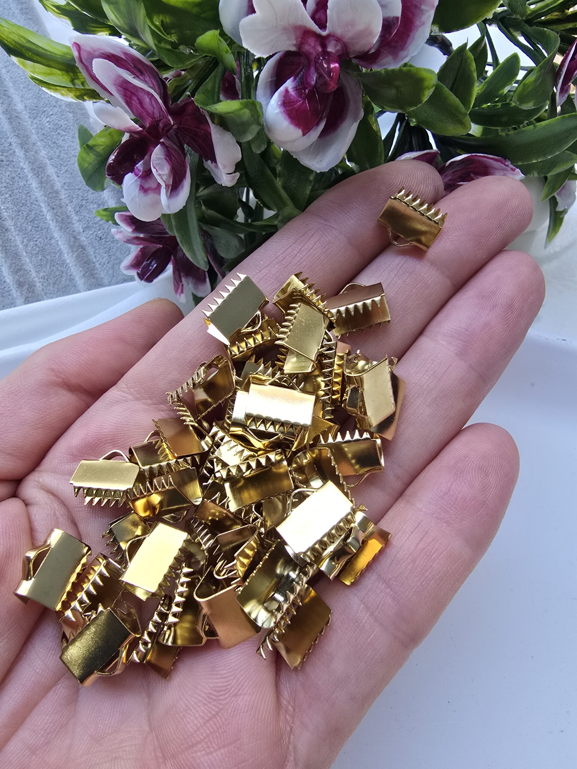 10 MM Altın Kaplama Çelik Timsah Kapama