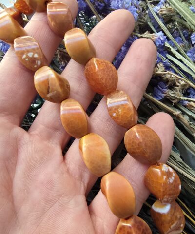 10x16 MM Burgu Kesim Karneol Kahve Akik Taşı