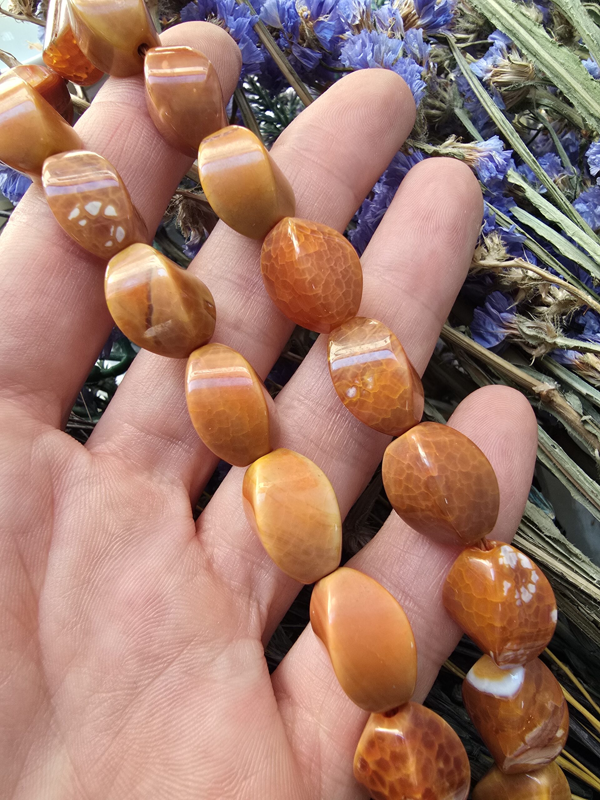 10x16 MM Burgu Kesim Karneol Kahve Akik Taşı