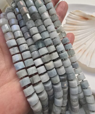 9x6 MM Silindir Akuamarin Doğal Taş