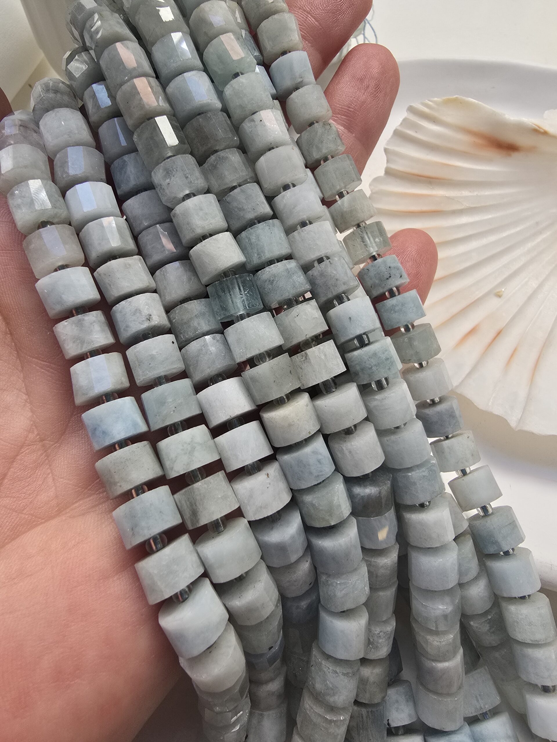 9x6 MM Silindir Akuamarin Doğal Taş