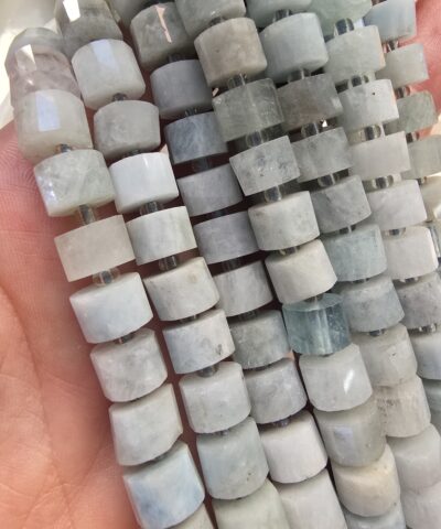9x6 MM Silindir Akuamarin Doğal Taş - Görsel 3